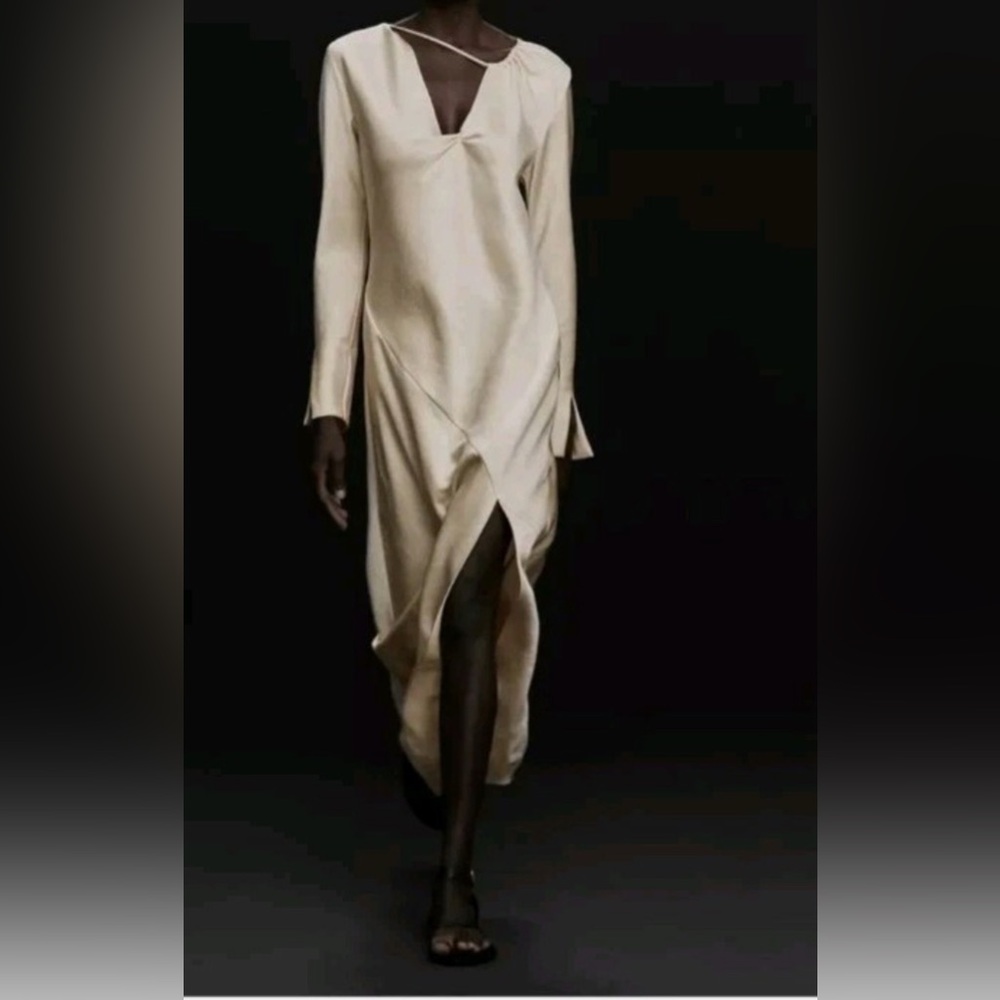 Massimo Dutti limited edition satin dress